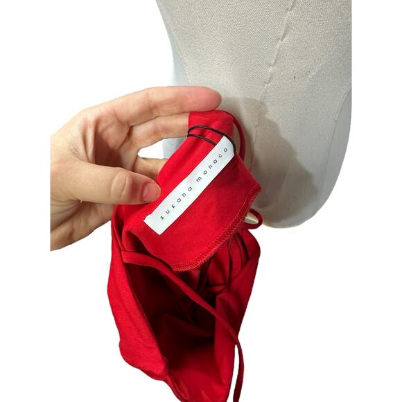 Susana Monaco Thin Strap Mini Dress in Perfect Red Revolve - Picture 8 of 9